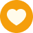 orange heart premium icon